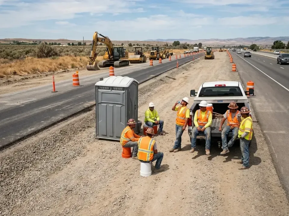 highway-road-construction-crew-007 — frequently asked questions, Porta Potty and Restroom Rentals in Cherry Valley, CA